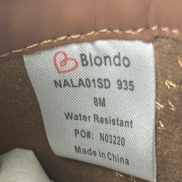 Blondo Nala Waterproof Mules Cognac Women's Size 8 - Picture 7 of 9